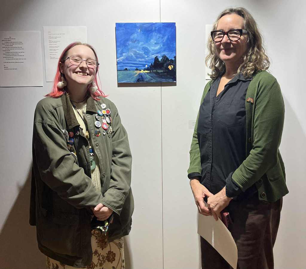 Nikki Clark and artist Kristine Harvey