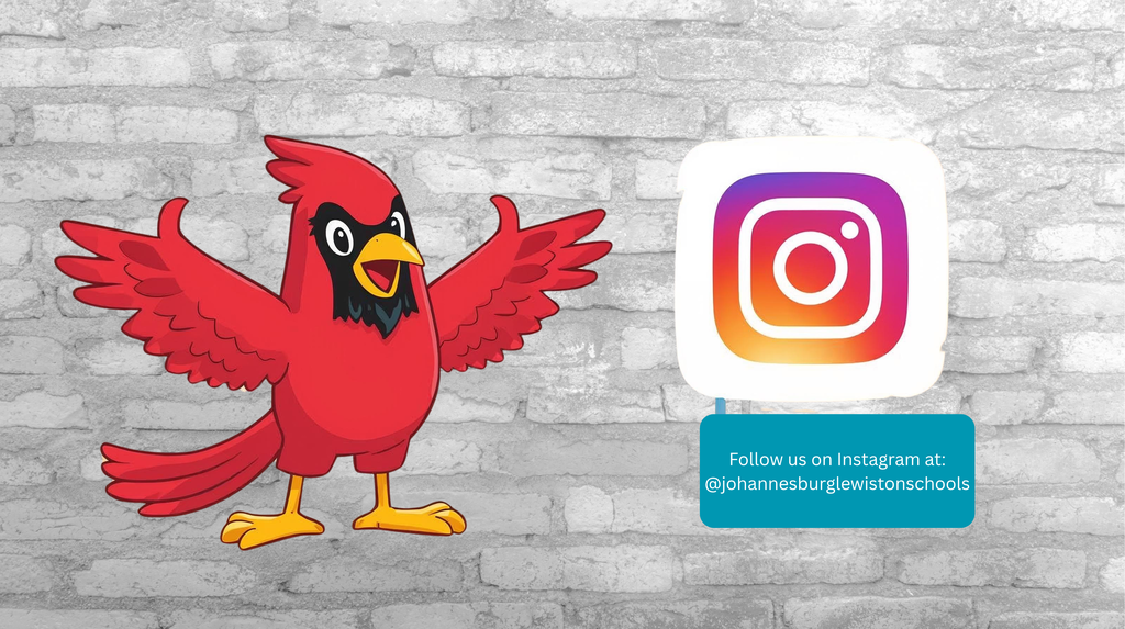 Cardinal with Instagram logo 