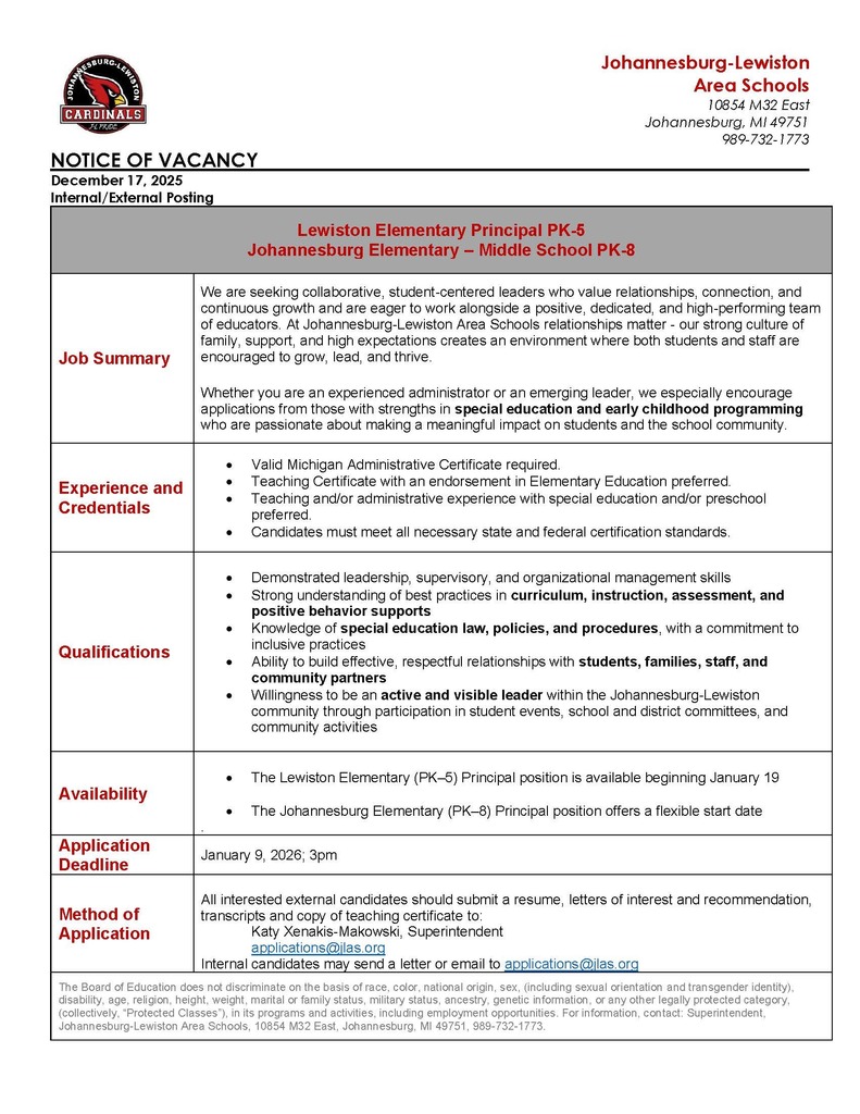 Principal Posting 12.17.25
