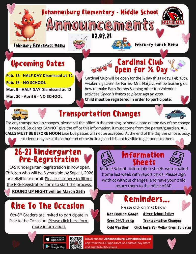 JEMS Weekly Announcements