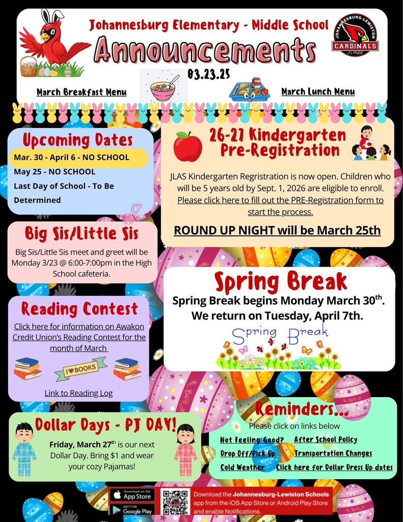 JEMS Weekly Announcements