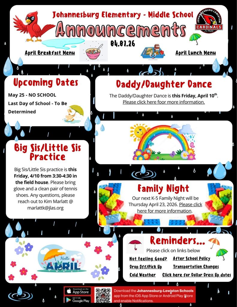 JEMS Weekly Announcements