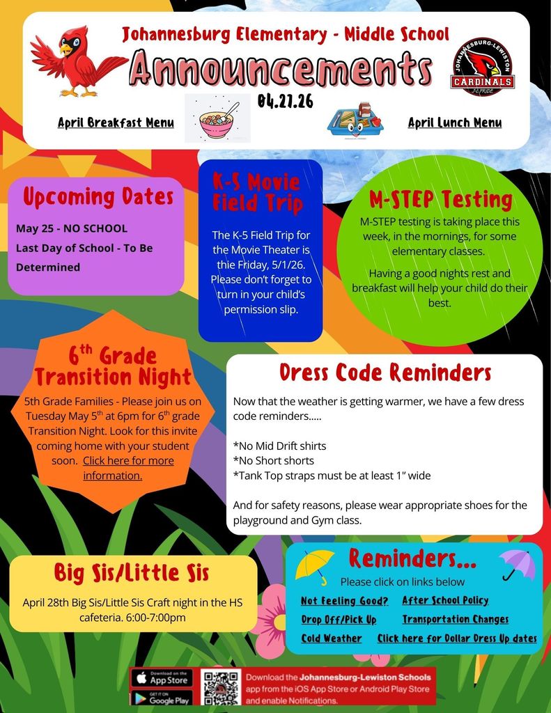 JEMS Weekly Announcement