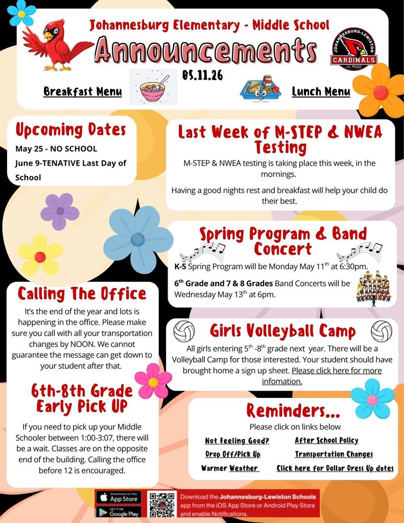 JEMS Weekly Announcements