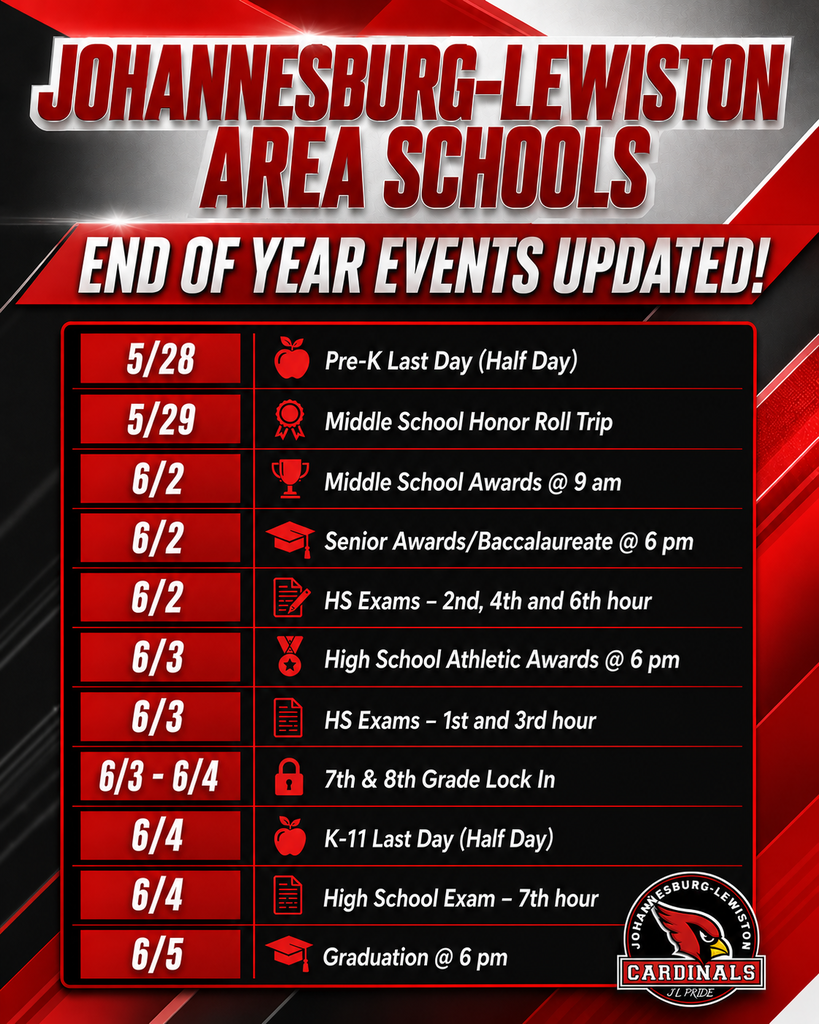 End of Year Calendar