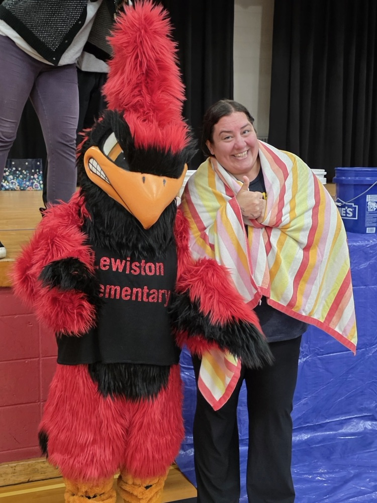 Ms. Wheelock and the JLAS Cardinal! Great job Lewiston Cardinals!!!