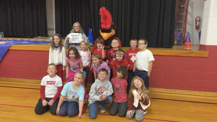 Our second-grade 2nd place winners. They all get a dance party and extra recess with a popsicle! 