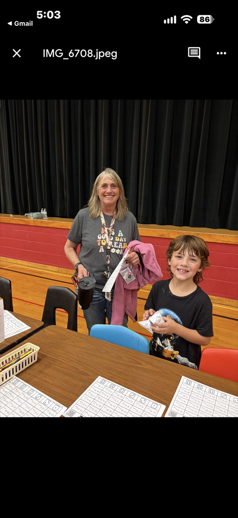 Ms. Sehl and a second grade friend 