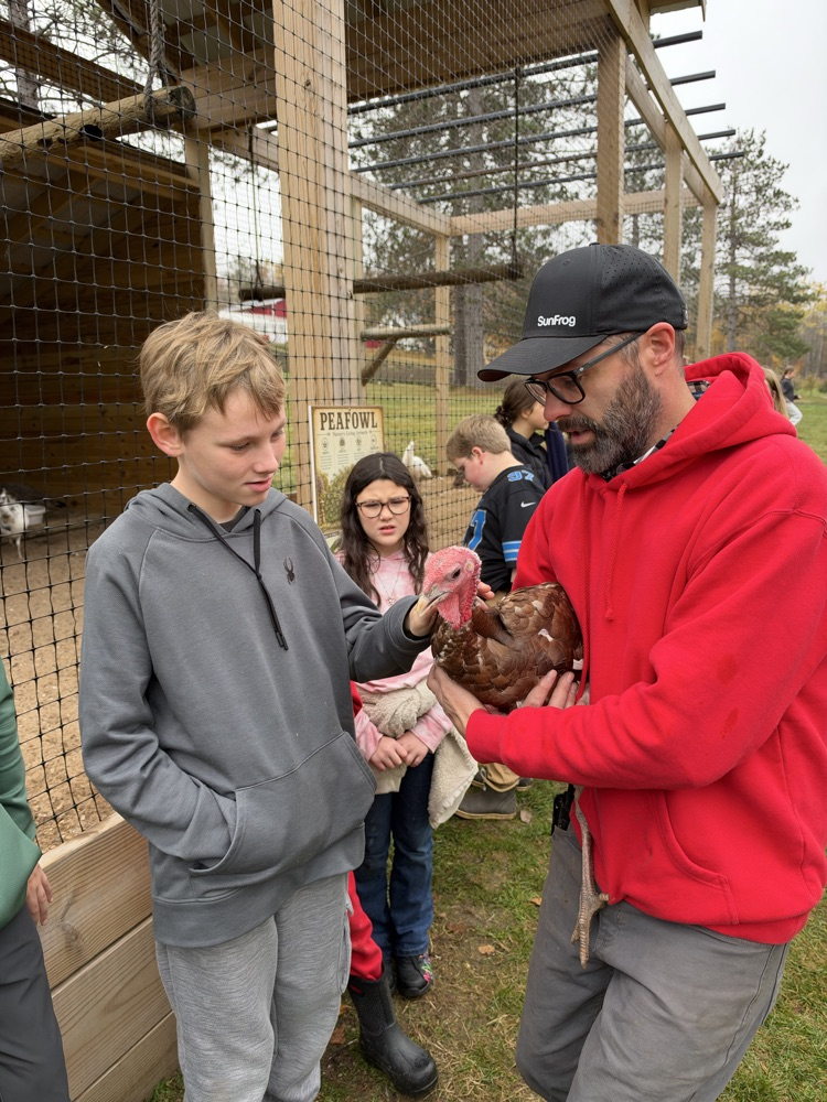 petting a turkey!