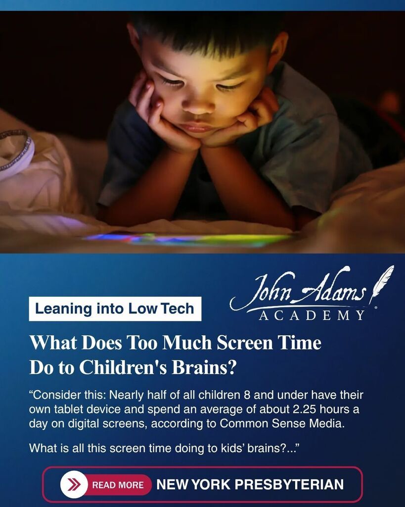 Graphic about the effect of screen time on child development.