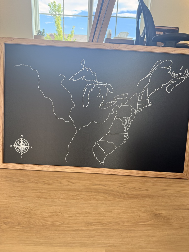 Map of 13 Colonies