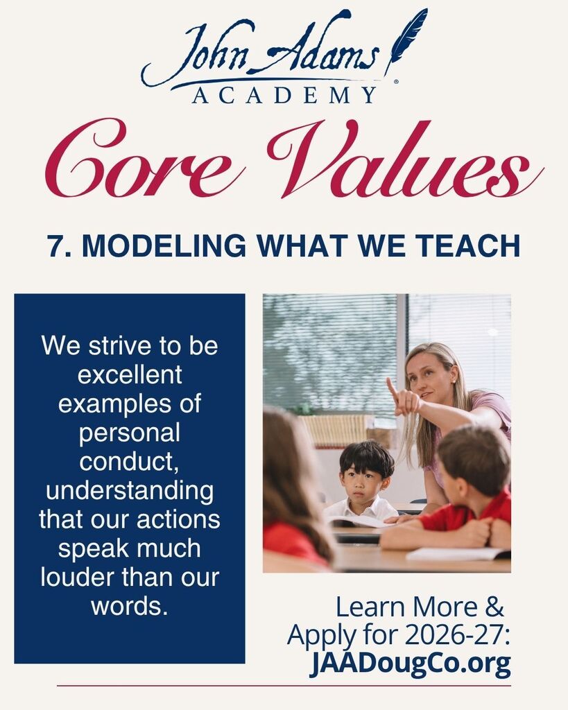 Core Value #7: Modeling What We Teach