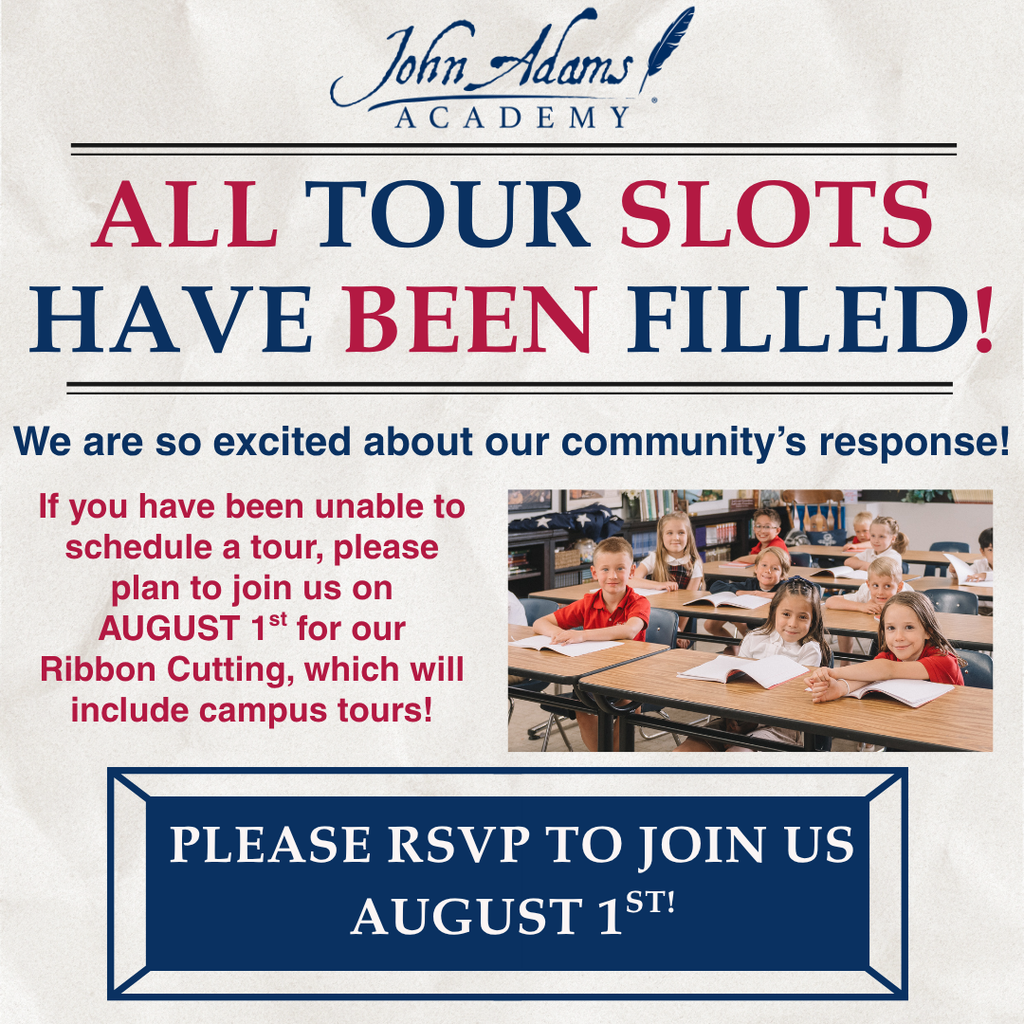 Announcement that all tours have been scheduled