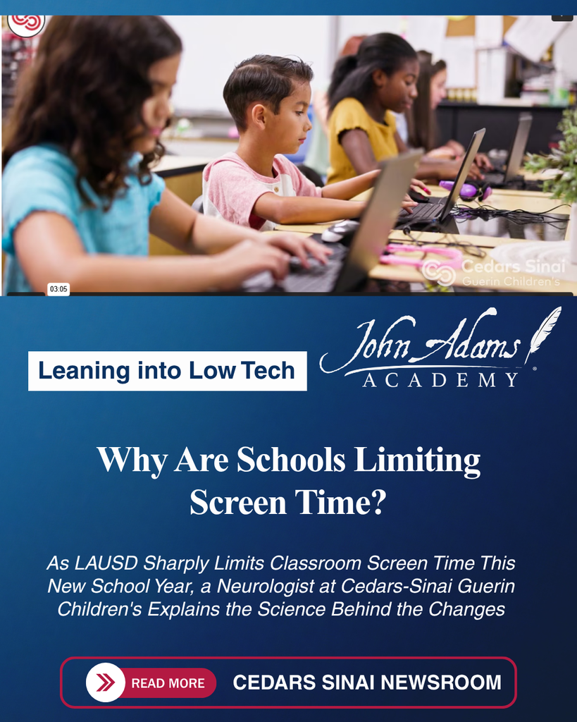 Low Tech: Why Are Schools Limiting Screen Time