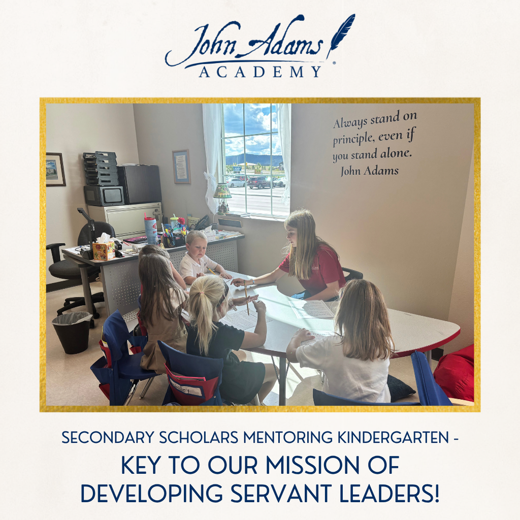 A JAA secondary student mentoring Kindergarteners