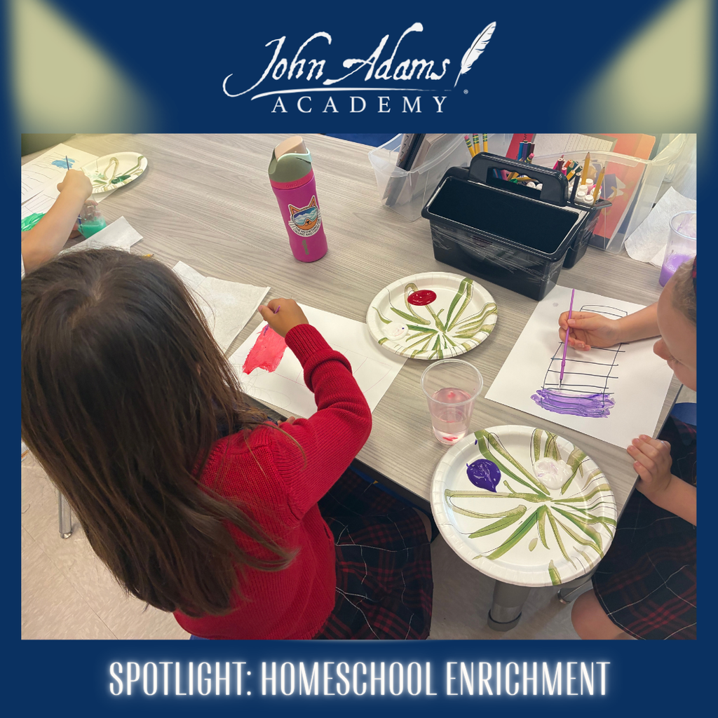Homeschool Enrichment Scholars creating color scales