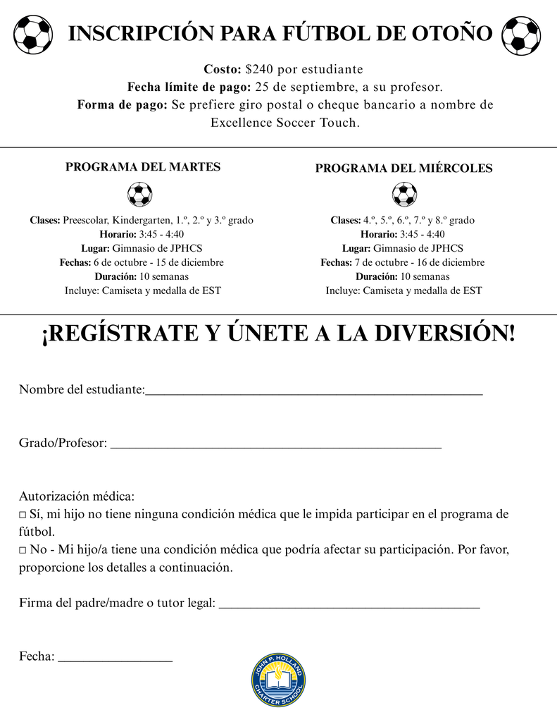Soccer Reg. Spanish