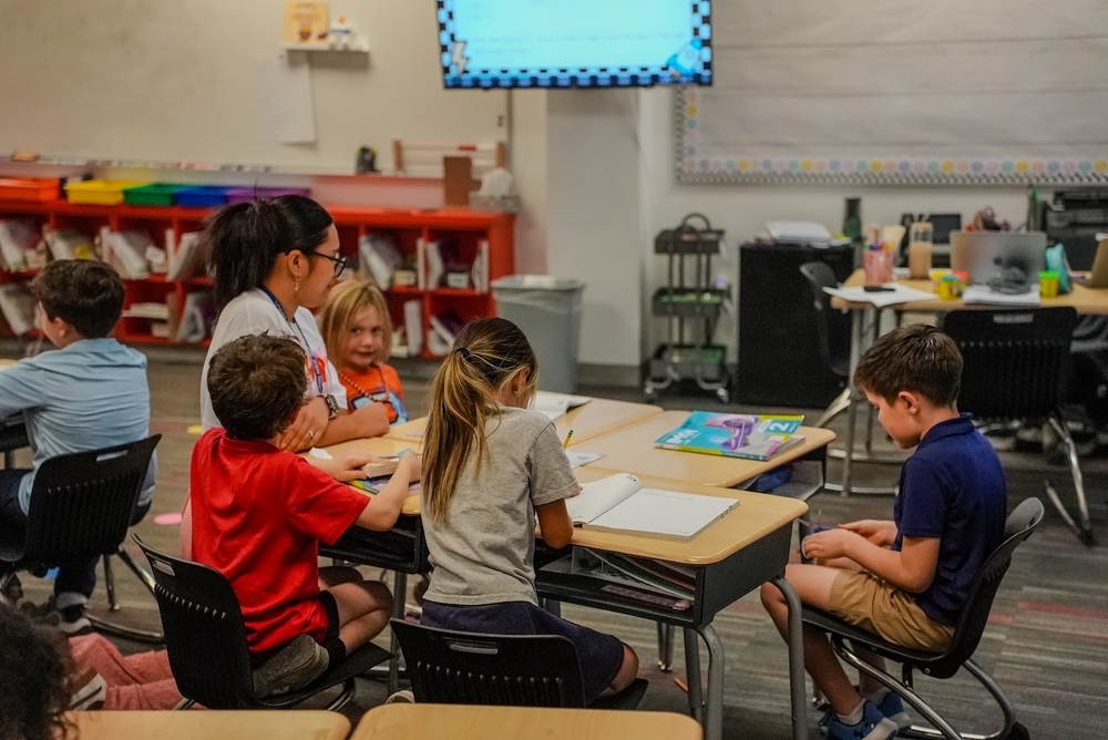 students at desks