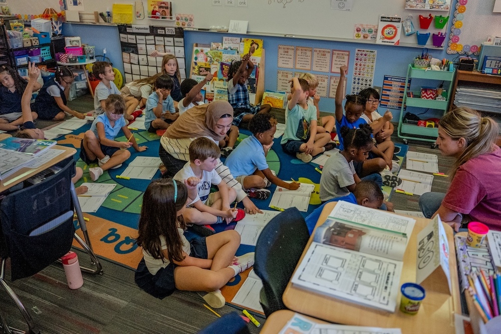 students in class