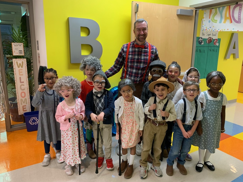 principal and students