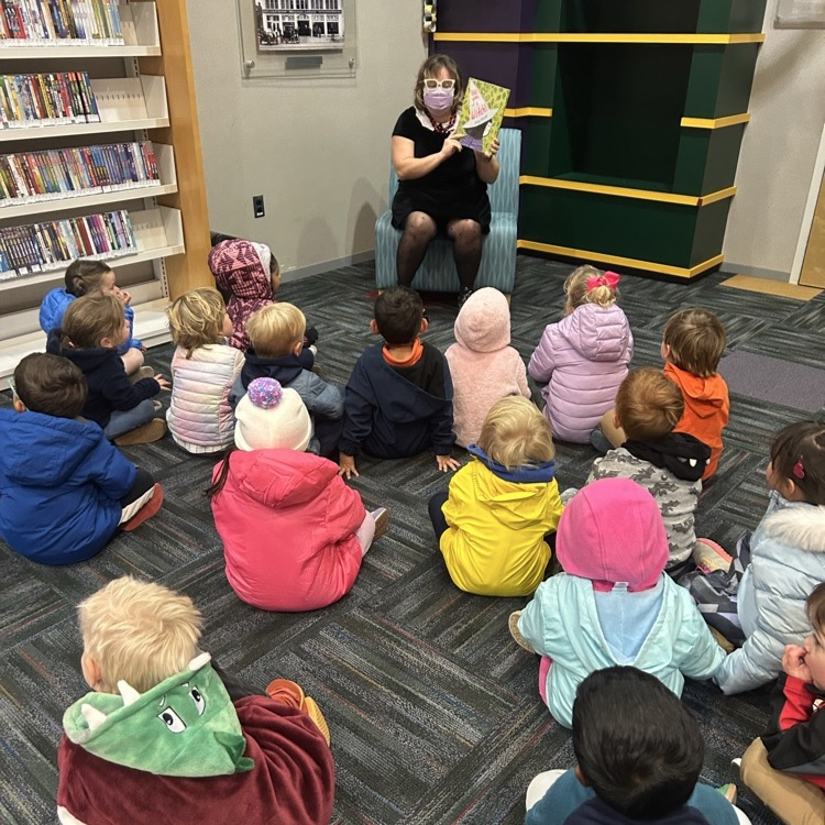 Our Pre-K friends were so excited for our first walk to the Downtown Library!