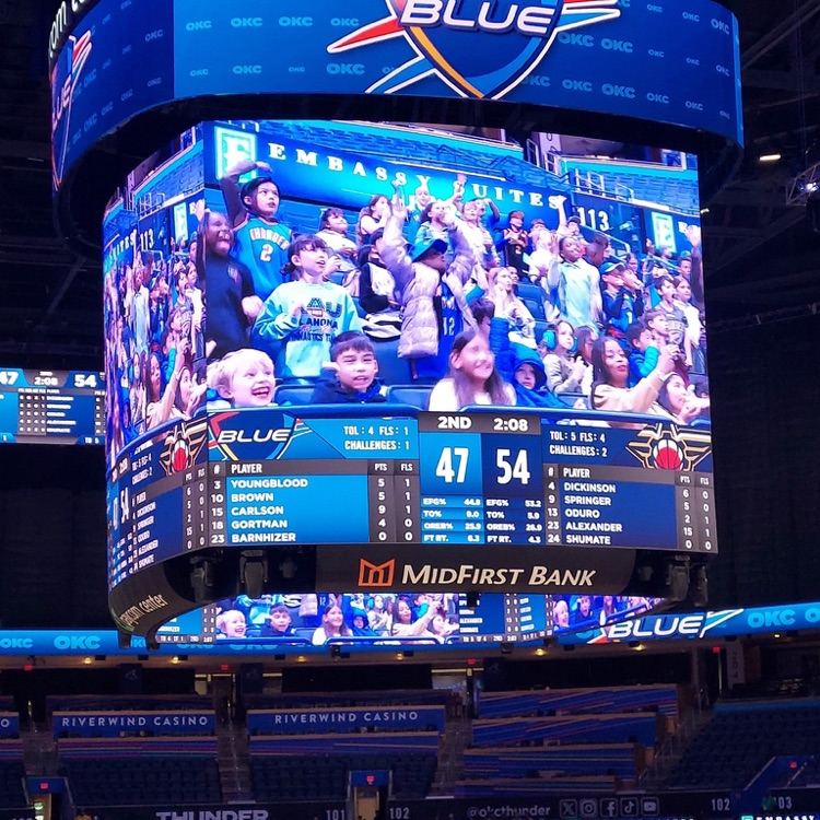We made it on the Jumbo Tron!