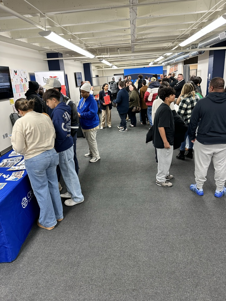 students at high school expo