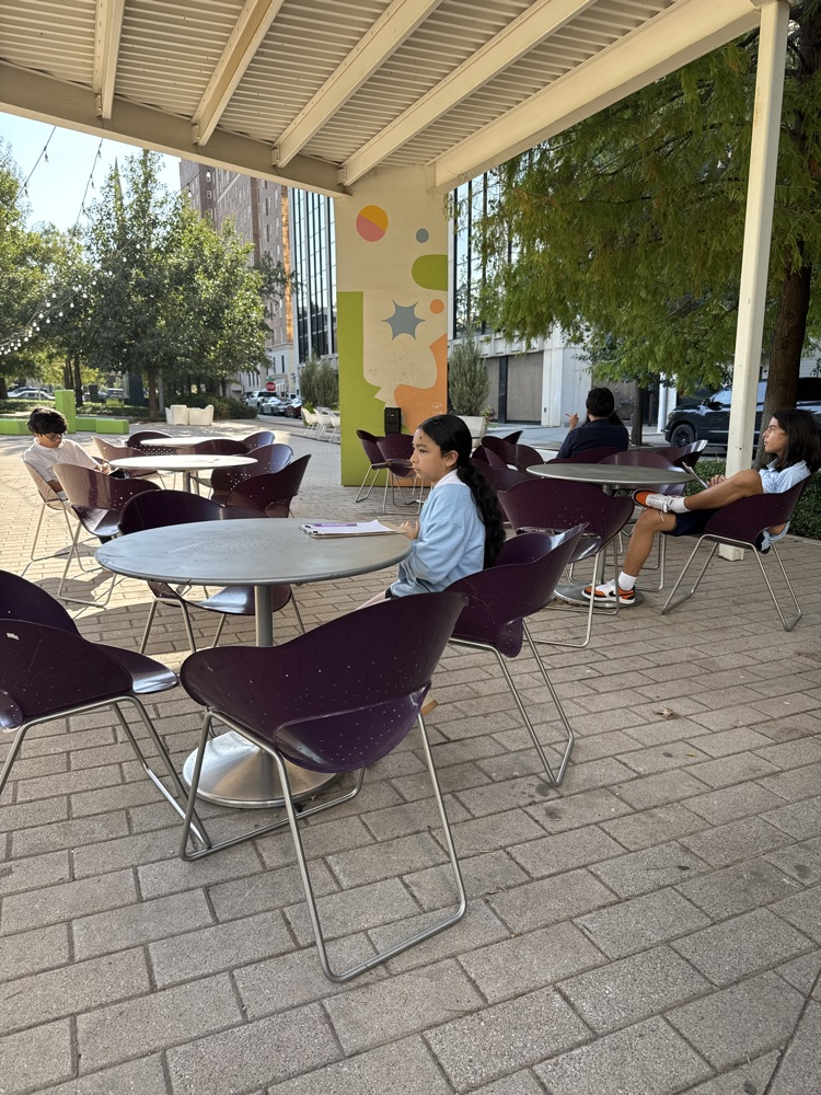 Students observing the world around them  