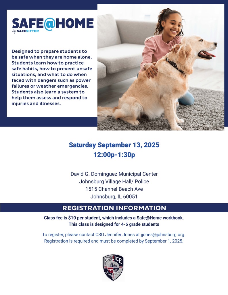 safe at home training for students in grades 4-6 flyer