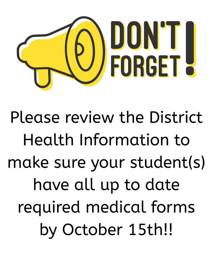 review district document for health requirements