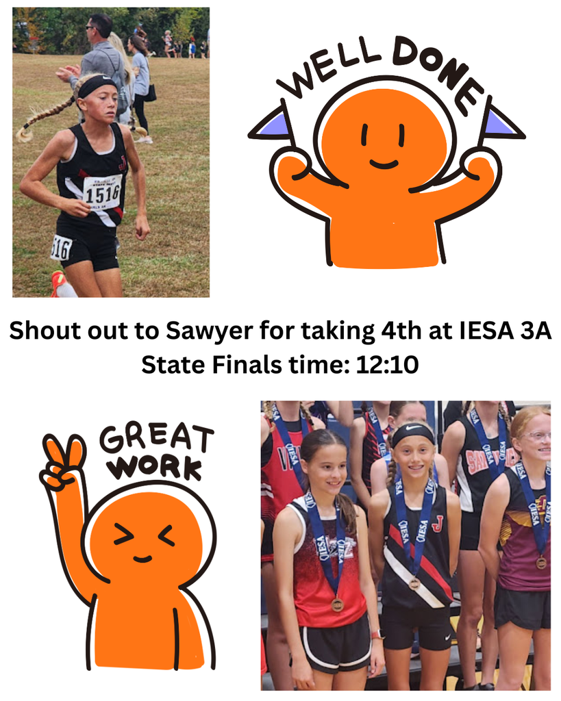 sawyer came in 4th at IESA 3A state finals