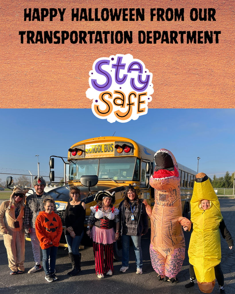 Transportation staff in Halloween costumes