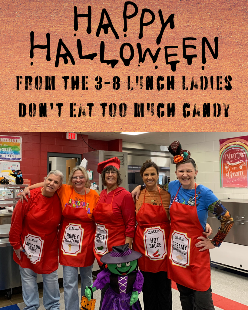 3-8 lunch ladies dressed as condiments