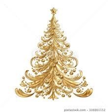 Christmas tree in gold