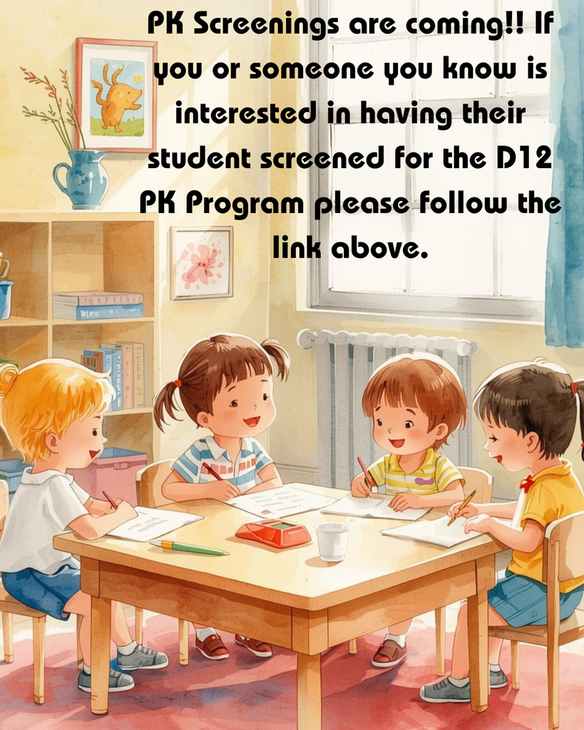 PK screenings are coming May 26-27