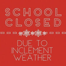 School closed due to inclement weather