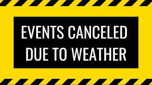 event canceled due to weather