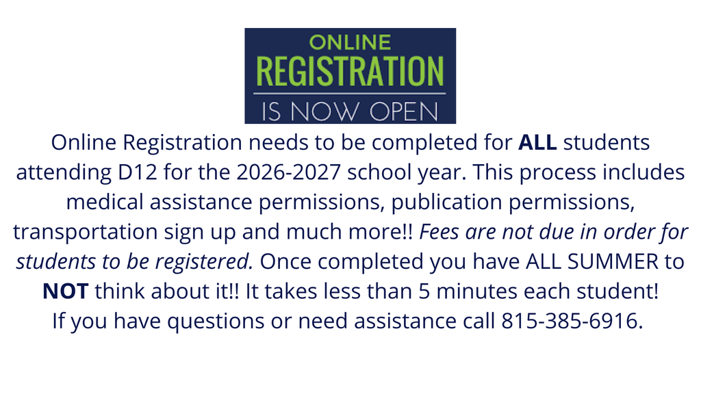 Online Annual Registration is Now Open