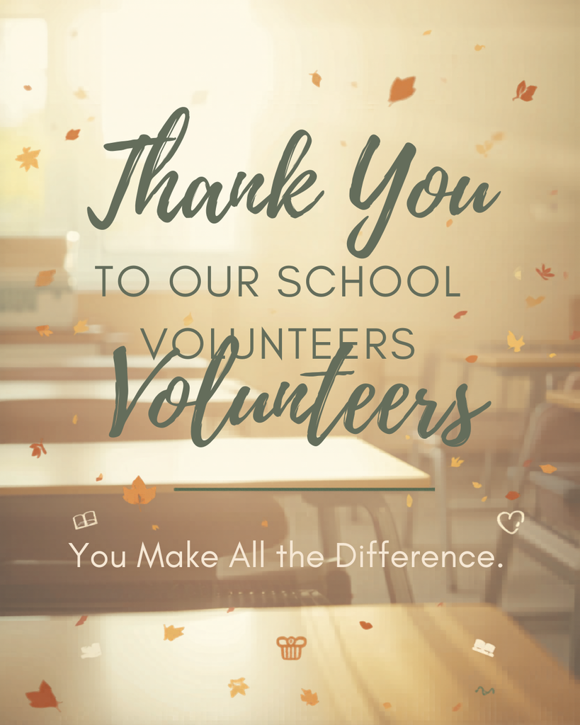 Thank you school volunteers flyer