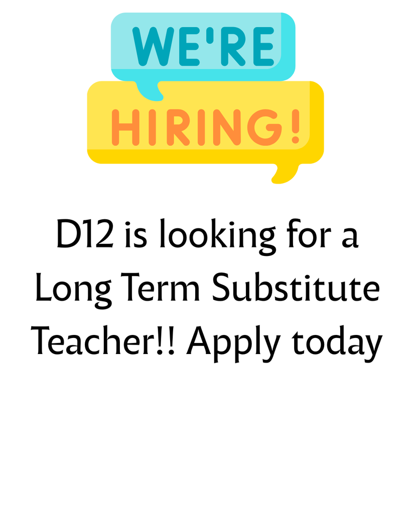 D12 is hiring long term sub