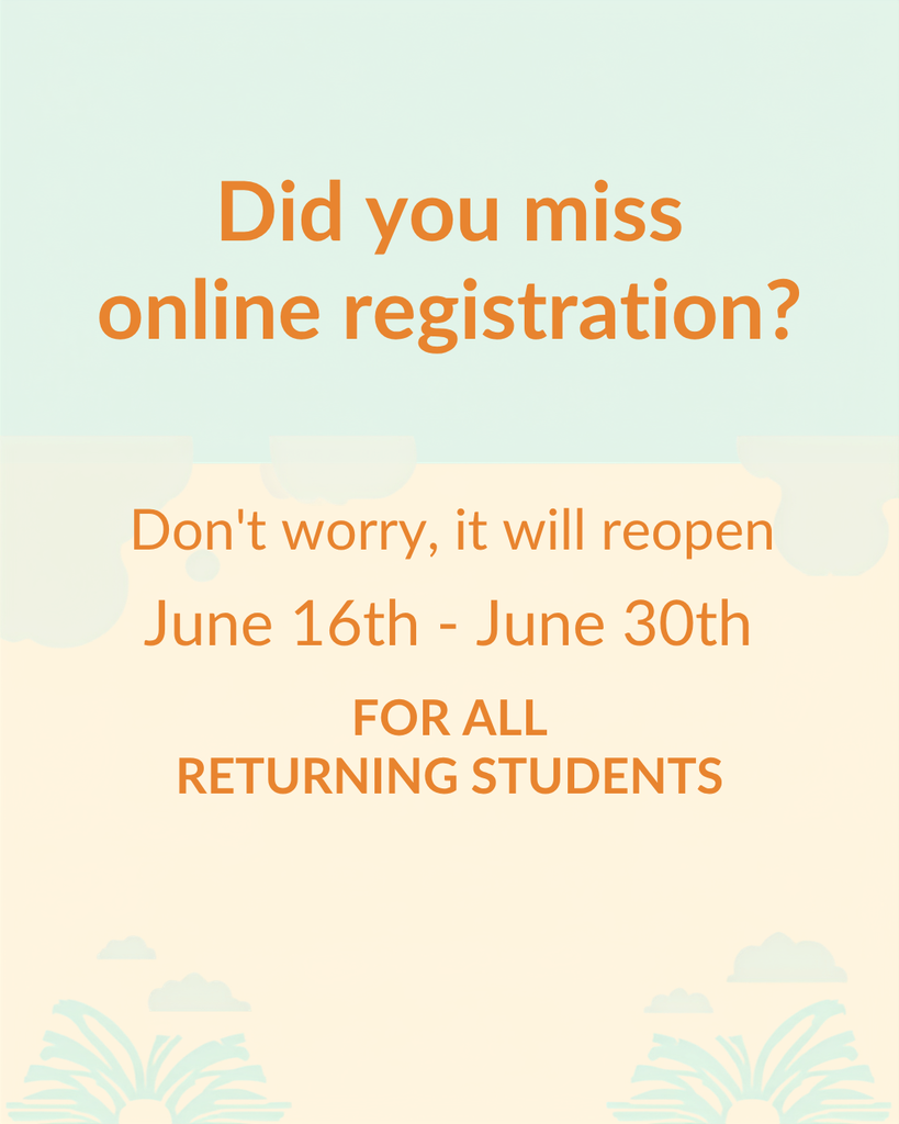Registration reopens June 16th-June 30th