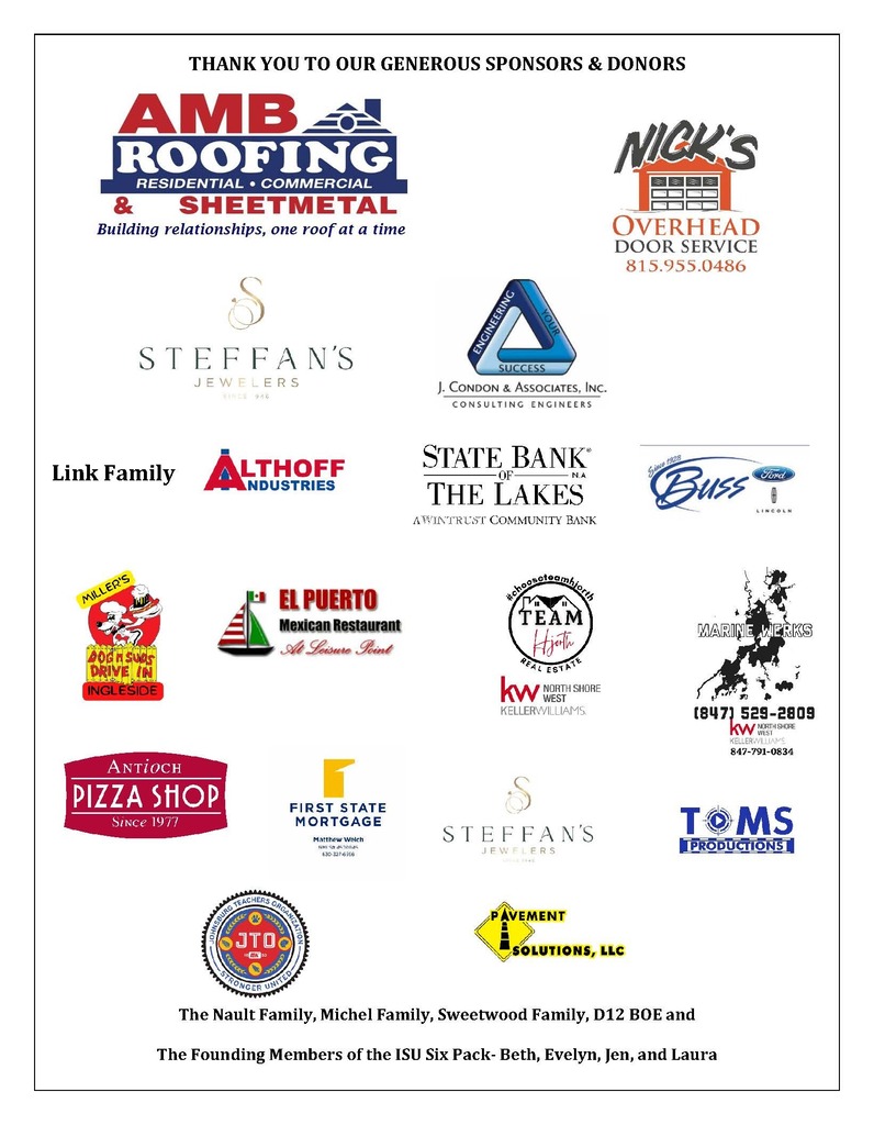 JEPF golf outing sponsors and donors