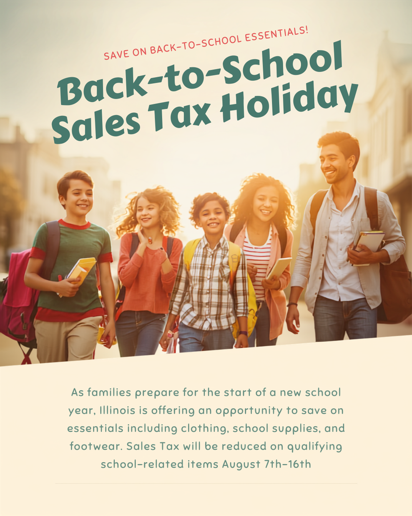Sales tax reduction August 7th-16th