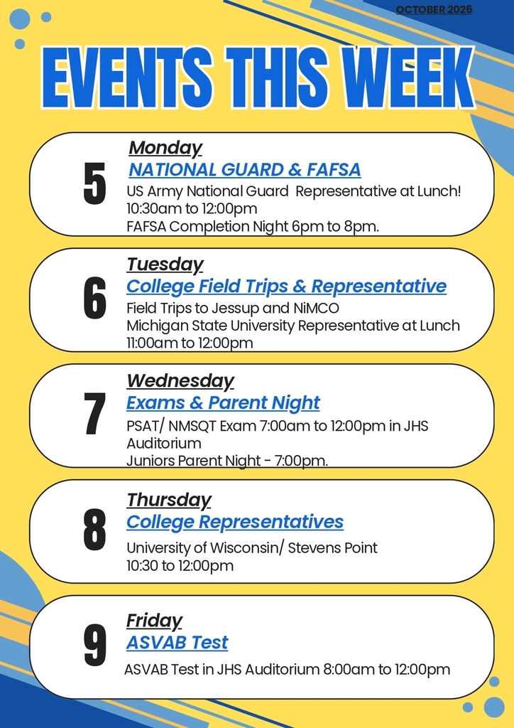 CCRC Weekly Events 10/5