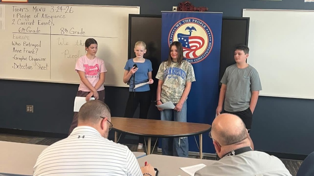 students presenting