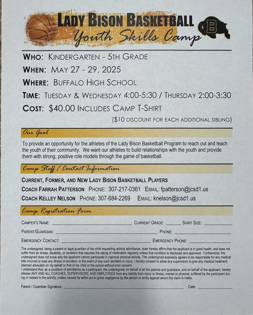 Lady Bison Basketball Camp