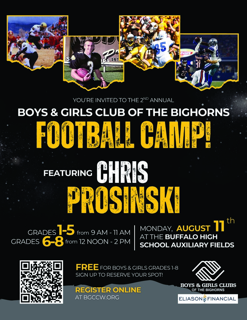 Boys and Girls club of the Bighorns Football Camp