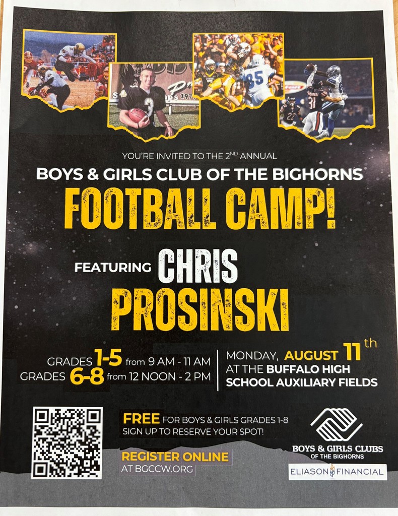 Football Camp featuring Chris Prosinski -August 11th 