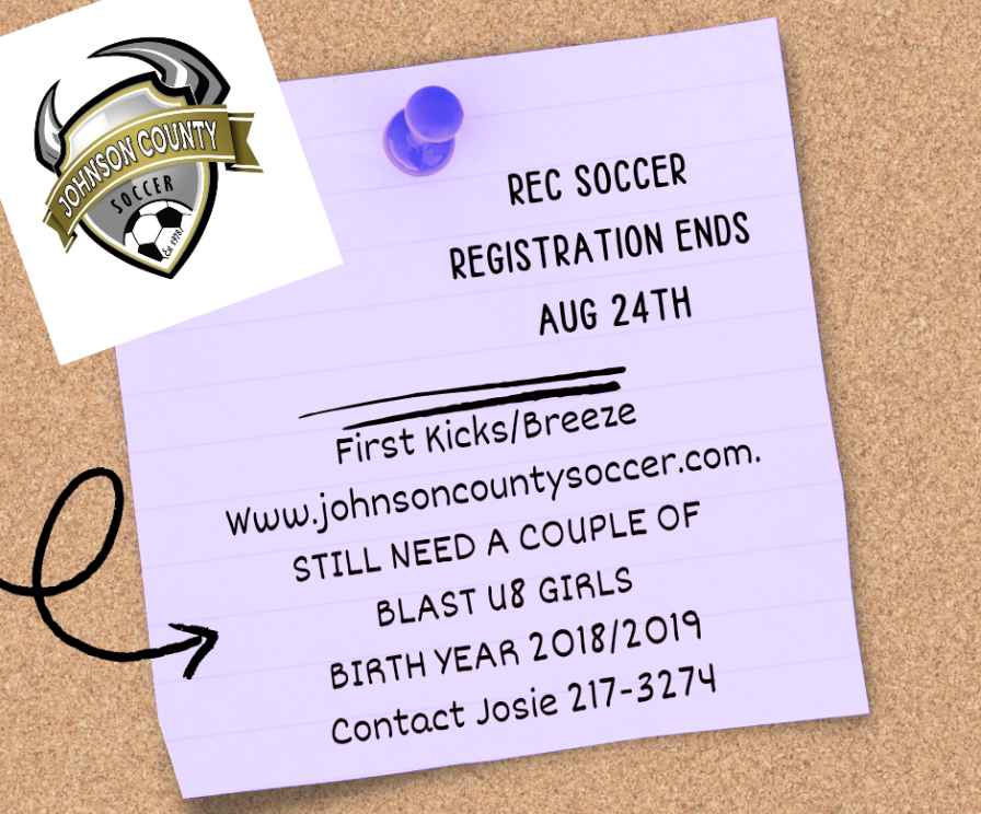 Rec Soccer Registration. Please see flyer for additional info