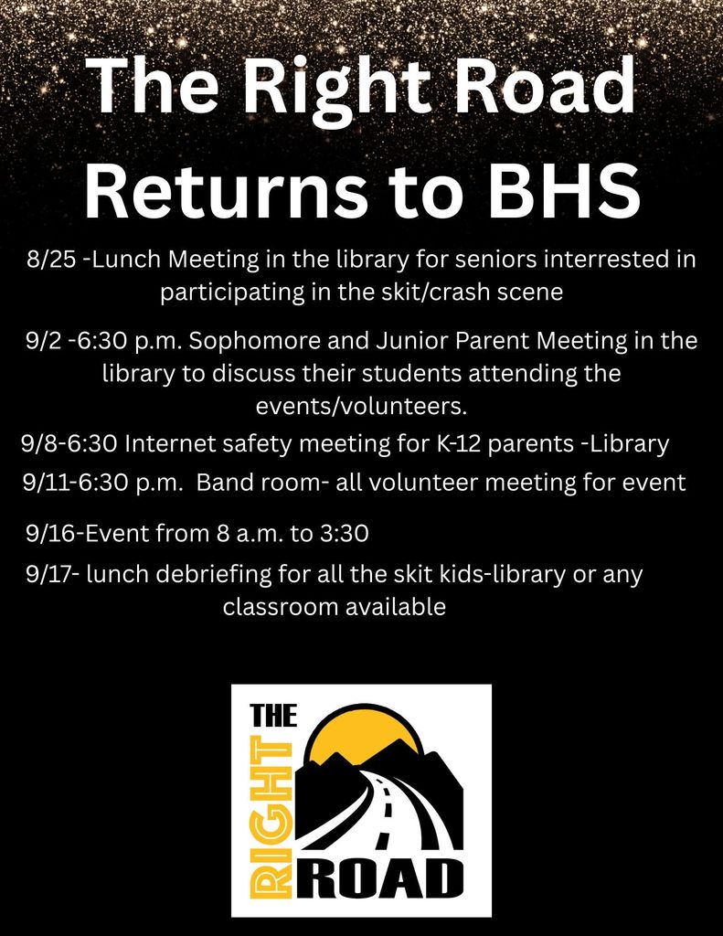 The Right Road Returns to BHS!